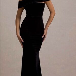 Club L London One-Shoulder Black Evening Gown - NWT